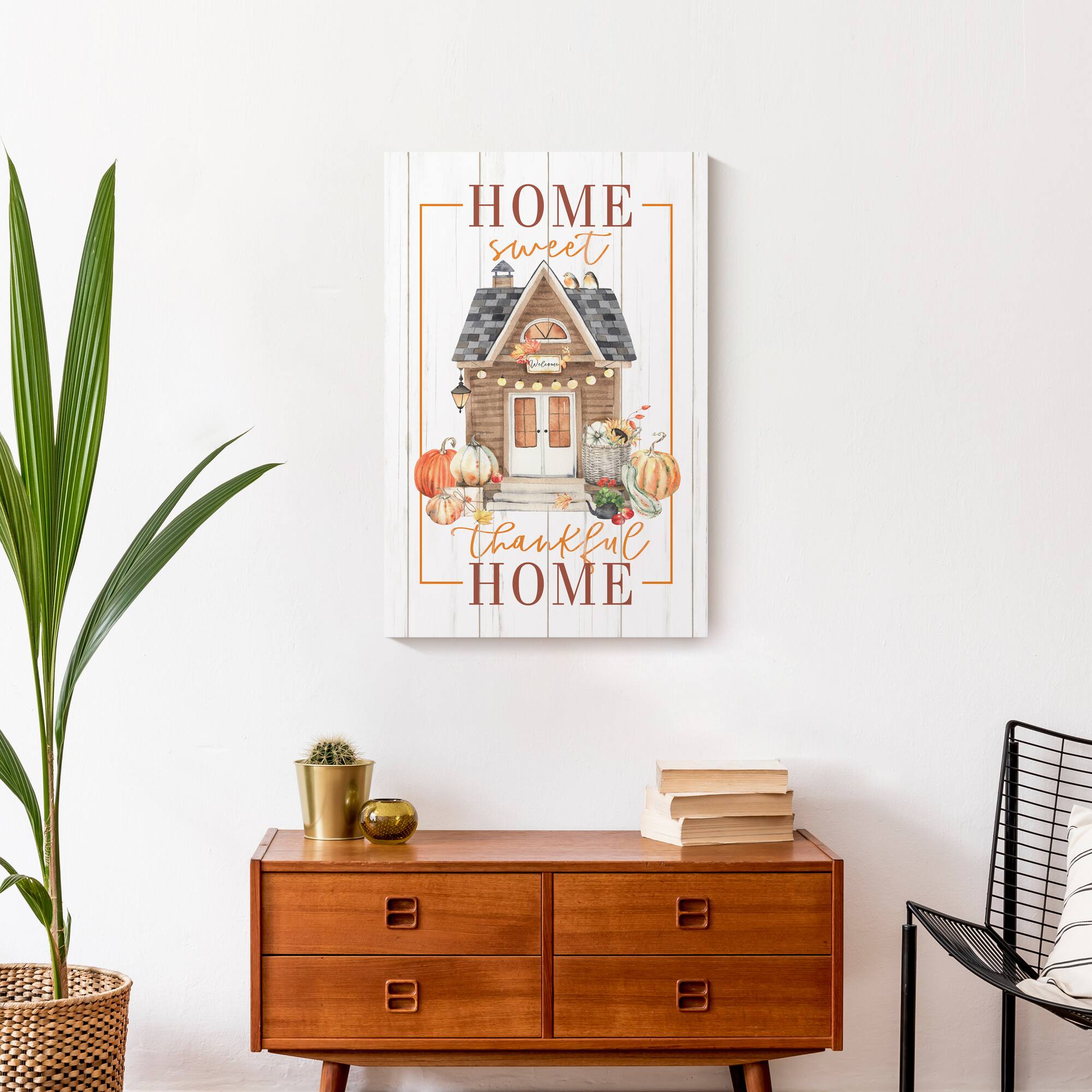 Home Sweet Thankful Home Canvas Wall Art